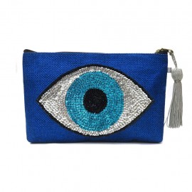 "Evil Eye" Clutch - Blue